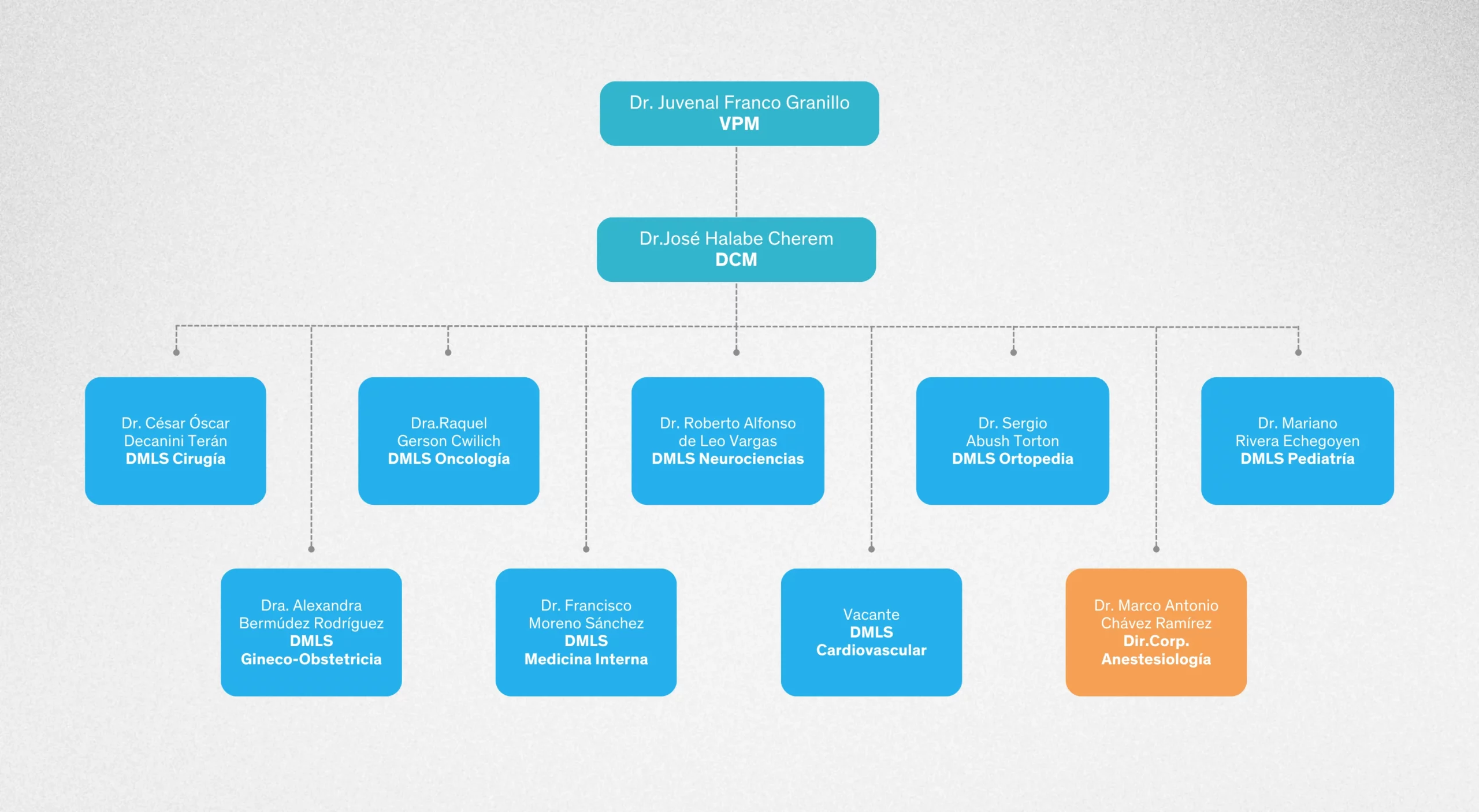 Organigrama Directores Médicos del Centro Médico ABC