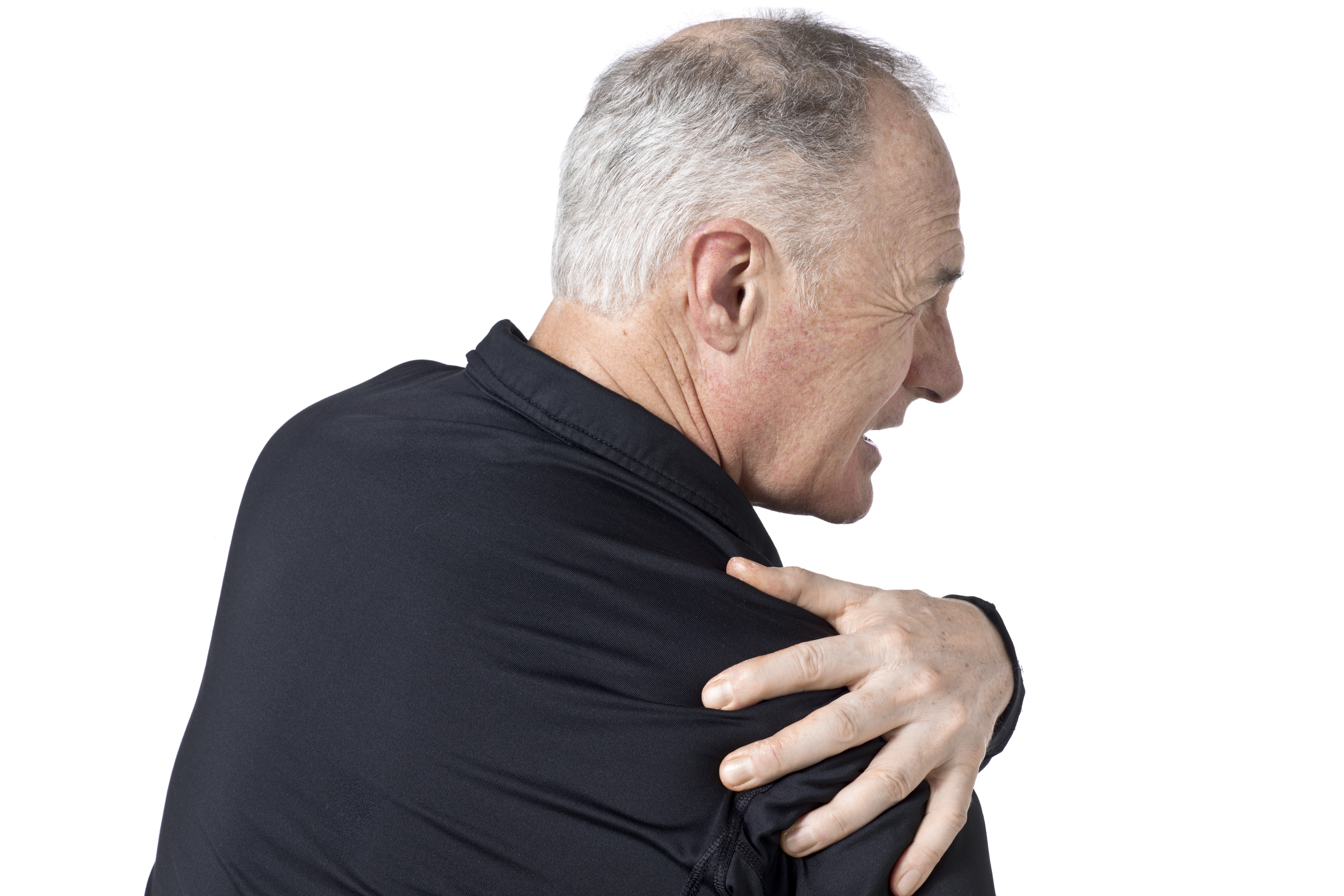 old man with shoulder pain