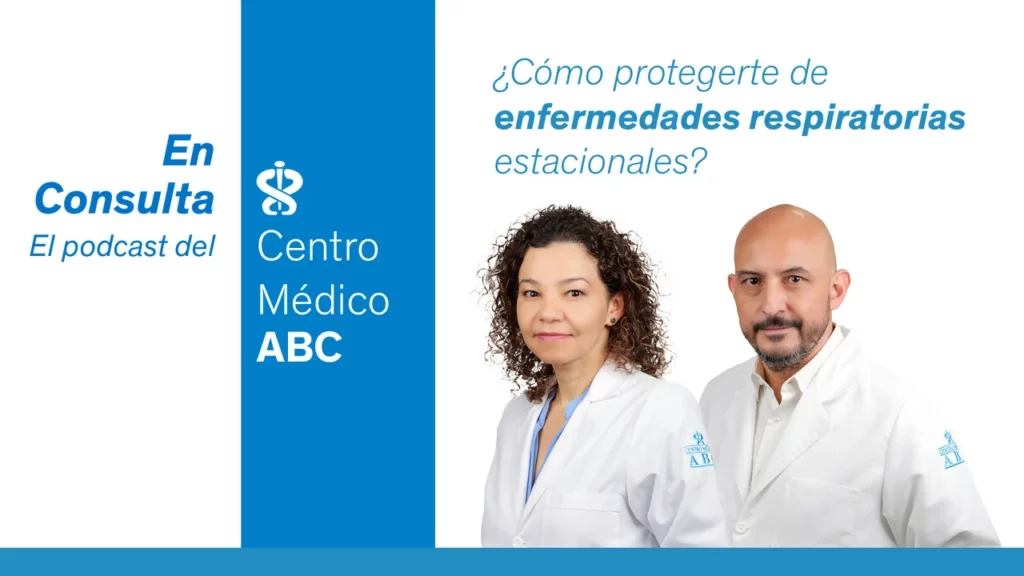 Especialistas en neumología y medicina crítica del Centro Médico ABC explicando la prevención de virus invernales.