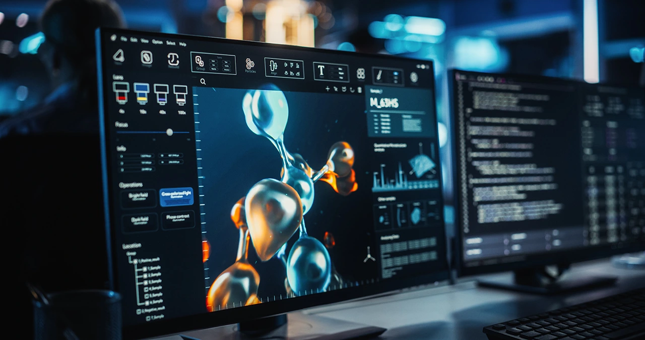 Pantalla donde se visualizan los resultados en el análisis de biomarcadores de un paciente. Pantalla donde se visualizan los resultados en el análisis de biomarcadores de un paciente.