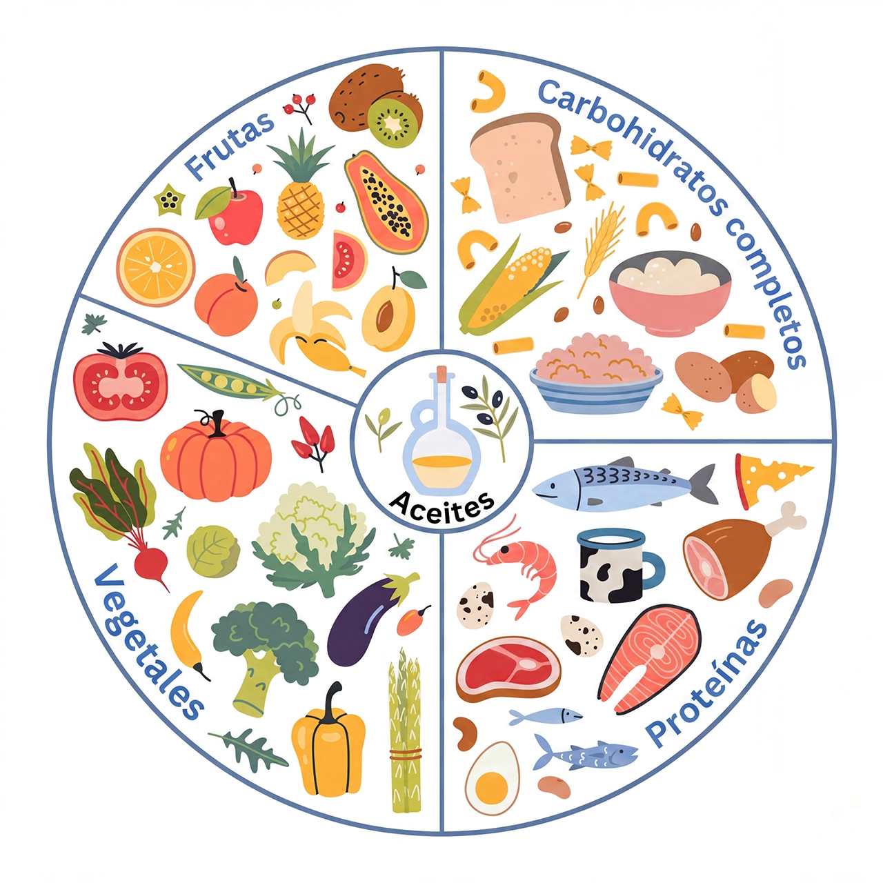 Placa alimenticia que incluye diferentes tipos de alimentos que debe de haber en una nutrición adecuada. Placa alimenticia que incluye diferentes tipos de alimentos que debe de haber en una nutrición adecuada.